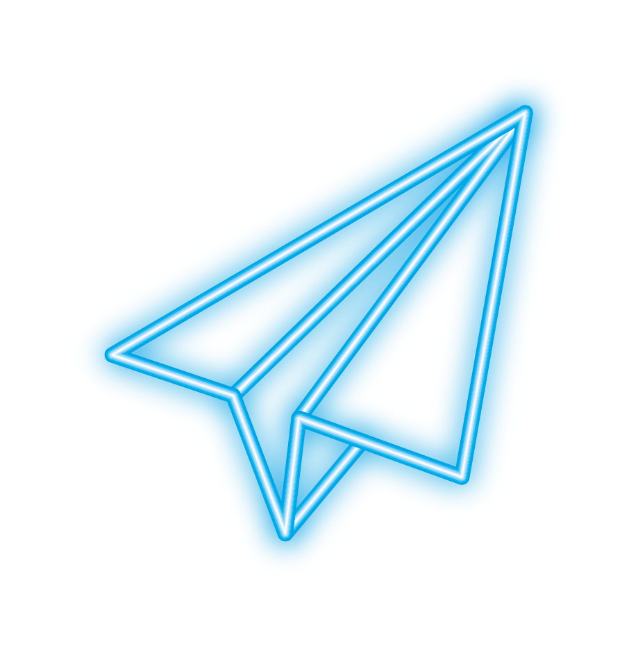 hitschies Newsletter Icon von einem Papierflieger in blau 